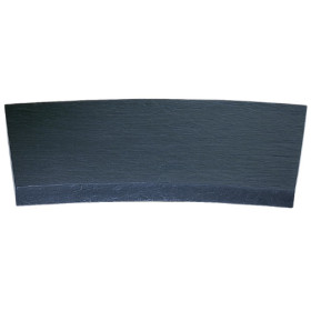 Margelle en pierre reconstituée courbe aspect schiste 54 x 25 x 4 cm anthracite - Qualité Image IA