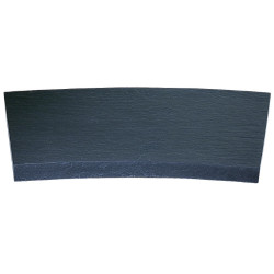 Margelle en pierre reconstituée courbe aspect schiste 54 x 25 x 4 cm anthracite - Qualité Image IA