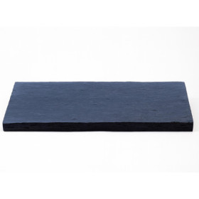 Margelle en pierre reconstituée droite aspect schiste 53,5 x 25 x 4 cm anthracite - Qualité Image IA