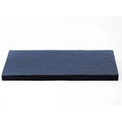 Margelle en pierre reconstituée droite aspect schiste 53,5 x 25 x 4 cm anthracite - Qualité Image IA