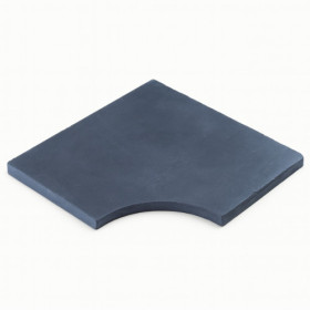 Margelle en pierre reconstituée plate angle rentrant 25 x 25 x 2,5 cm  anthracite - Qualité Image IA