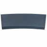 Margelle en pierre reconstituée plate courbe 38 x 25 x 4 cm anthracite - Qualité Image IA