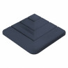 Margelle en pierre reconstituée angle sortant aspect bois 29,5 x 29,5 x 3,5 cm anthracite - Qualité Image IA