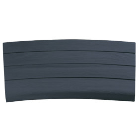 Margelle en pierre reconstituée courbe aspect bois 41 x 29,5 x 3,5 cm anthracite - Qualité Image IA