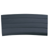 Margelle en pierre reconstituée courbe aspect bois 41 x 29,5 x 3,5 cm anthracite - Qualité Image IA