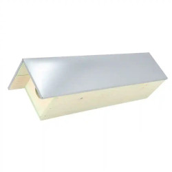 Nichoir de jardin pour chouette chevêche en bois et toit en zinc