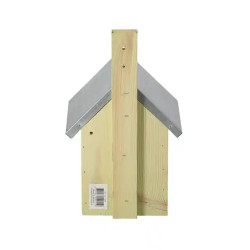 Arrière du Nichoir de jardin pour mésange bleue en bois et toit en zinc