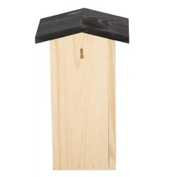 Vue arrière Nichoir de jardin pour mésanges et moineaux en bois