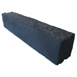 Bordure de jardin en pierre reconstituée aspect Ardoise ANTHRACITE 50 x 8,5 x 10 cm - Qualité Image IA
