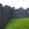 Bordure de jardin en pierre reconstituée aspect Schiste ANTHRACITE 50 cm x 2,5 cm x 25 cm - Qualité Image IA Bordure de jardin en pierre reconstituée aspect Schiste ANTHRACITE 50 cm x 2,5 cm x 25 cm - Qualité Image IA