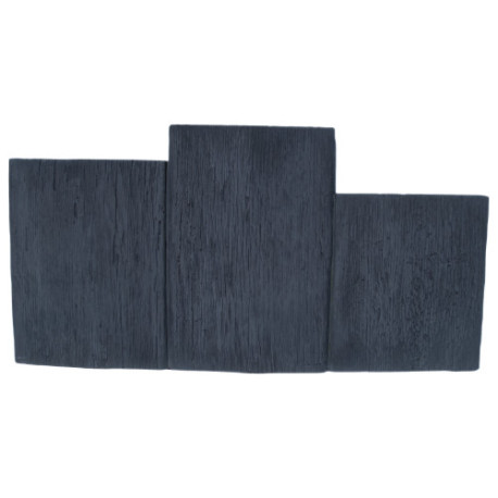 Bordure de jardin en pierre reconstituée Planche Bois ANTHRACITE 60 x 3 x 30 cm - Qualité Image IA