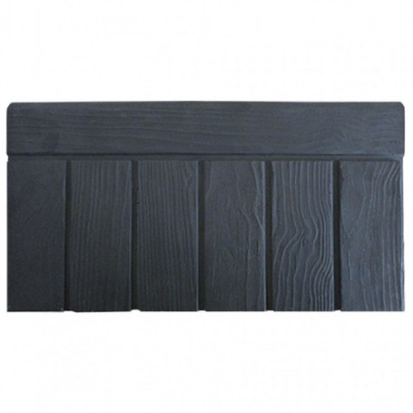 Bordure de jardin en pierre reconstituée aspect bois rainuré 45 x 3,5 x 25 cm – Anthracite - Qualité Image IA