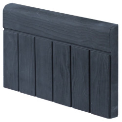 Bordure de jardin en pierre reconstituée aspect bois rainuré 45 x 3,5 x 25 cm – Anthracite - Qualité Image IA