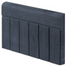 Bordure de jardin en pierre reconstituée aspect bois rainuré 45 x 3,5 x 25 cm – Anthracite - Qualité Image IA