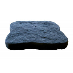 Mini pas japonais en pierre reconstituée anthracite 20 x 16 x 3 cm - Qualité Image IA