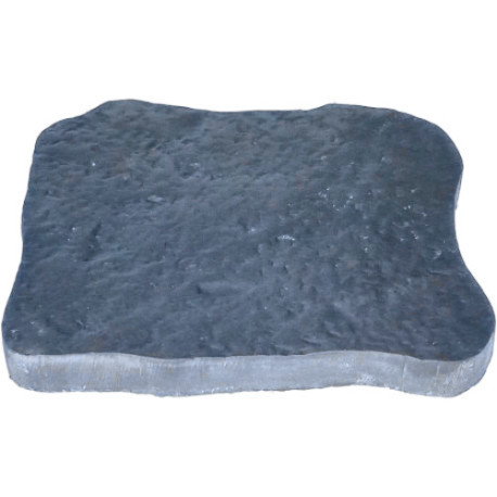 Pas japonais de jardin en pierre reconstituée bouchardée  anthracite 32 x 28 x 3 cm - Qualité Image IA