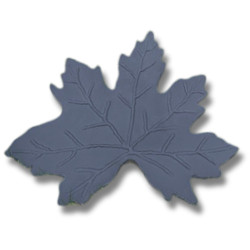 Pas japonais en pierre reconstituée décors feuille anthracite 43 x 46 x 3 cm