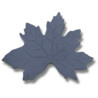 Pas japonais en pierre reconstituée décors feuille anthracite 43 x 46 x 3 cm