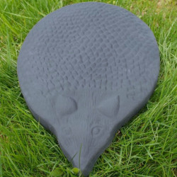 Pas japonais en pierre reconstituée animaux hérisson anthracite 39 x 34 x 3 cm