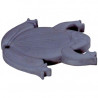 Pas japonais de jardin en pierre reconstituée animaux grenouille anthracite 30 x 28 x 3 cm