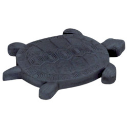 Pas japonais de jardin en pierre reconstituée animaux tortue anthracite 30 x 28 x 3 cm