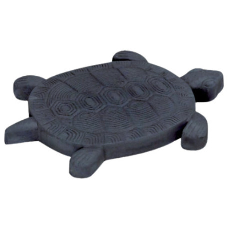 Pas japonais de jardin en pierre reconstituée animaux tortue anthracite 30 x 28 x 3 cm