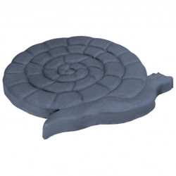 Pas japonais de jardin en pierre reconstituée animaux escargot anthracite 30 x 28 x 3 cm