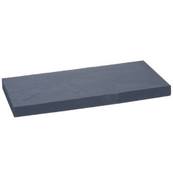 Pas japonais de jardin en pierre reconstituée décors traverse aspect ardoise 57 x 28 x 4 cm anthracite