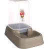 Distributeur de croquettes et eau en polypropylène Vedi - pieds antidérapants – 3,4 L – 19,5 x 33 x 27 cm - Taupe