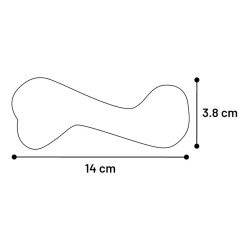 Jouet à macher Rubba Os en caoutchouc 100% naturel – 14 x 5,5 x 3,8 cm