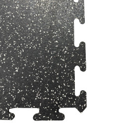 Dalles Puzzle Caoutchouc - 97 x 97 x 0,8 cm - Noir