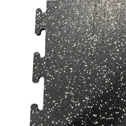 Dalles Puzzle Caoutchouc - 97 x 97 x 0,8 cm - Noir