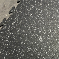 Dalles Puzzle Caoutchouc - 97 x 97 x 0,8 cm - Noir