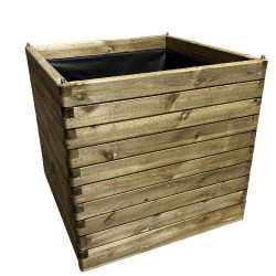Jardinière carré PIN – 100 x 100 x 100 cm - 1000 litres