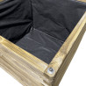 Jardinière carré PIN – 100 x 100 x 100 cm - 1000 litres