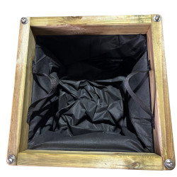 Jardinière carré avec 2 anses voile geotextile PIN – 60 x 60 x 50 cm - 180 litres