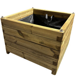 Jardinière carré avec 2 anses voile geotextile PIN – 70 x 70 x 50 cm - 245 litres