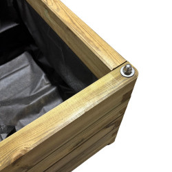 Jardinière carré avec 2 anses voile geotextile PIN – 70 x 70 x 50 cm - 245 litres