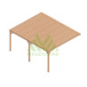 Pergola adossée en bois massif Montpellier de 20 m² - 5 x 4 m – Semi Couverte