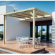 Pergola adossée en bois massif Montpellier de 20 m² - 5 x 4 m – Semi Couverte