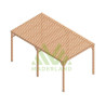 Pergola autoportée en bois massif Toulouse de 15 m² - 5 x 3 m – Semi Couverte