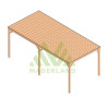 Pergola autoportée en bois massif Dijon de 18 m² - 6 x 3 m – Toiture en bois