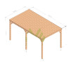 Pergola autoportée en bois lamellé collé Strasbourg de 15 m² - 5 x 3 m – Toiture en bois