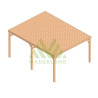 Pergola autoportée en bois lamellé collé Strasbourg de 20 m² - 5 x 4 m – Toiture en bois