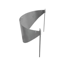 Bordure de jardin - Jardinière en pente demi-rond en acier Corten – 96,5 x 1 x 34 cm