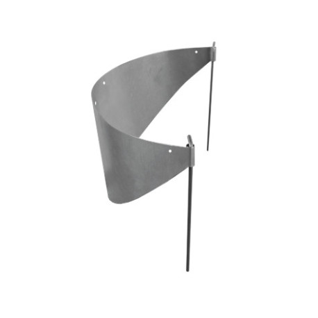 Bordure de jardin - Jardinière en pente demi-rond en acier Corten – 96,5 x 1 x 34 cm