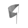 Bordure de jardin - Jardinière en pente demi-rond en acier Corten – 96,5 x 1 x 34 cm