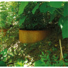 Bordure de jardin - Jardinière en pente demi-rond en acier Corten – 96,5 x 1 x 34 cm