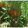 Bordure de jardin - Jardinière en pente demi-rond en acier Corten – 96,5 x 1 x 34 cm