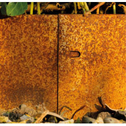Bordure de jardin en acier Corten 118 x 0,065 x 13 cm